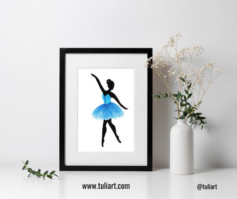Ballerina Art Illustration - Blue Ivy