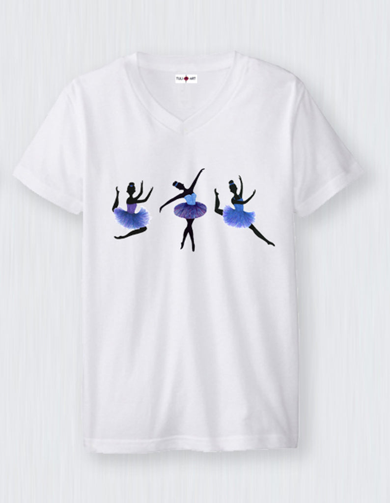 T-Shirt- Blue Ballerinas Short Sleeve