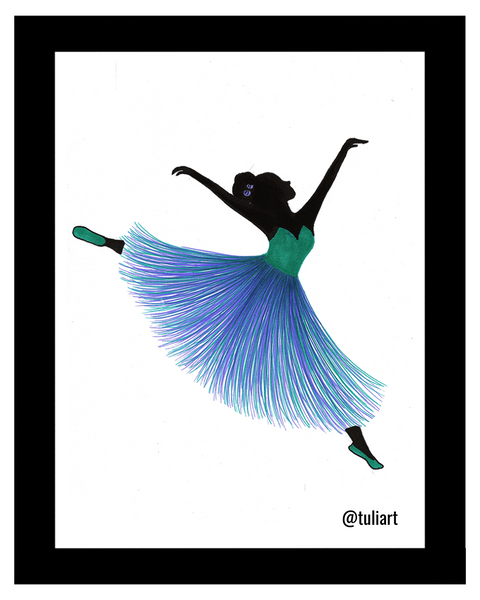 Ballerina Art Illustration - Afia