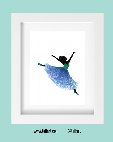 Ballerina Art Illustration - Afia