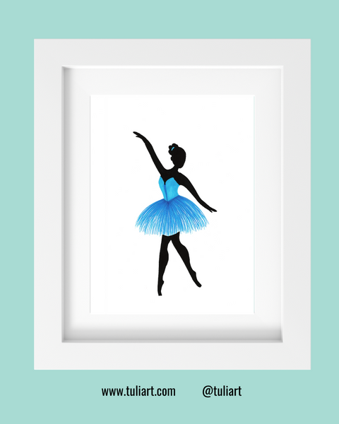 Ballerina Art Illustration - Blue Ivy