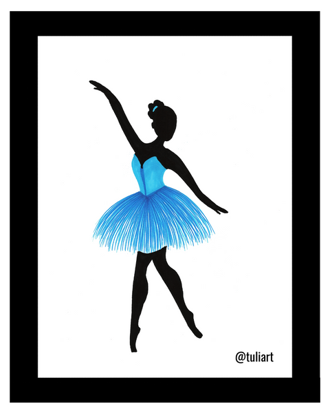 Ballerina Art Illustration - Blue Ivy