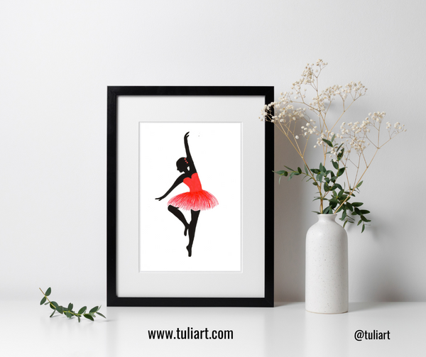 Ballerina Art Illustration - Rati