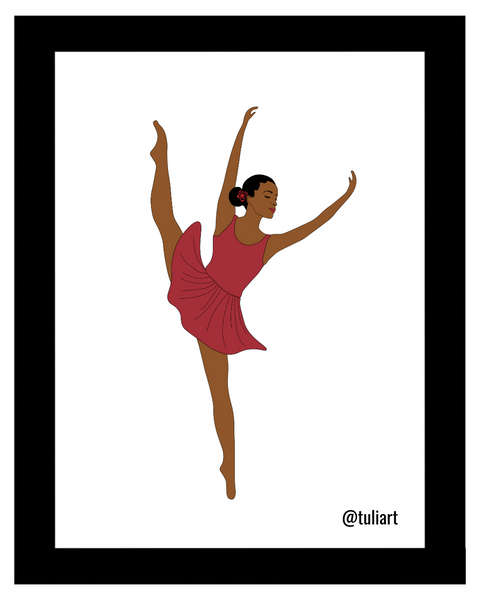 Ballerina Art Digital  Illustration- Lele