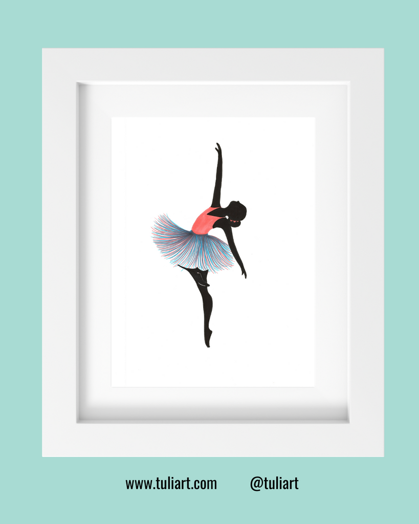 Ballerina Art Illustration - Masai