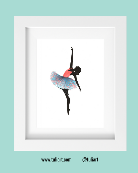 Ballerina Art Illustration - Masai