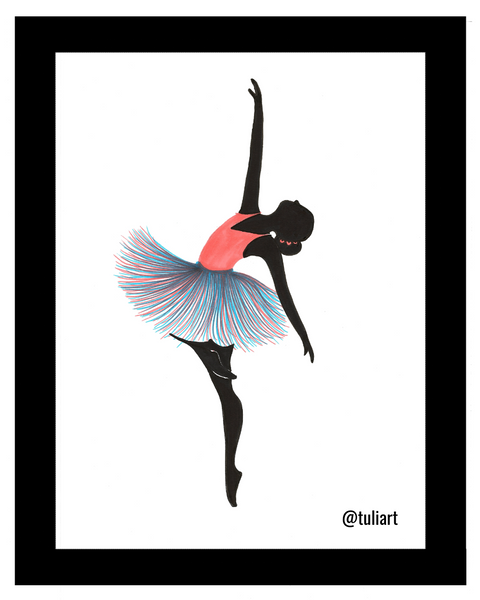 Ballerina Art Illustration - Masai