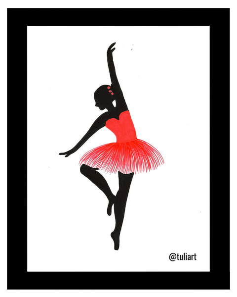 Ballerina Art Illustration - Rati