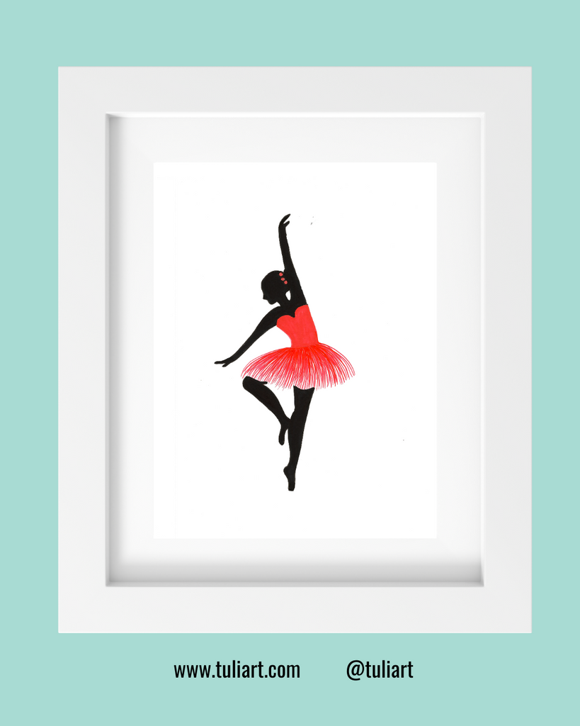 Ballerina Art Illustration - Rati