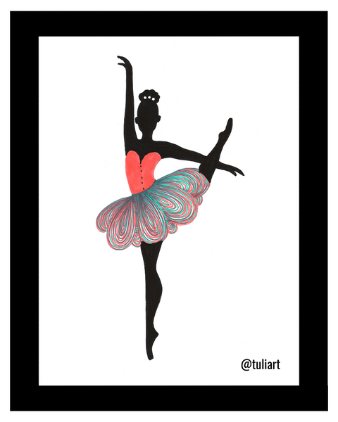 Ballerina Art Illustration - Sadia