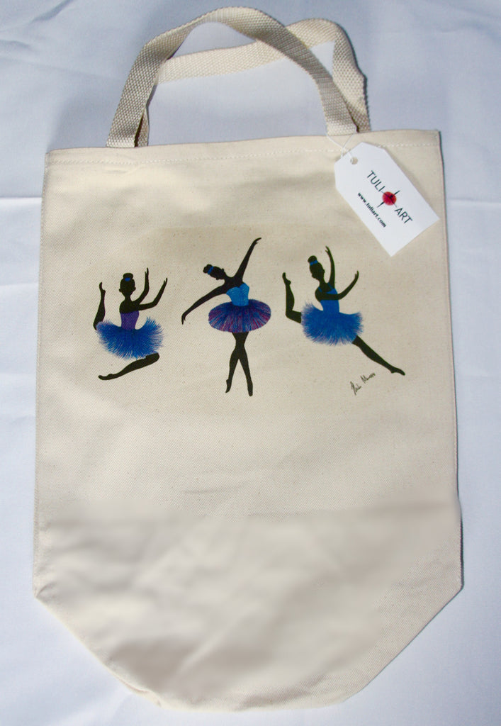 Tote Bag-Blue Ballerinas