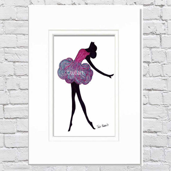 Ballerina Art Illustration - Tuli