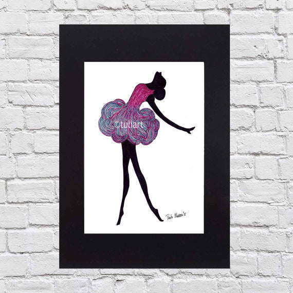 Ballerina Art Illustration - Tuli