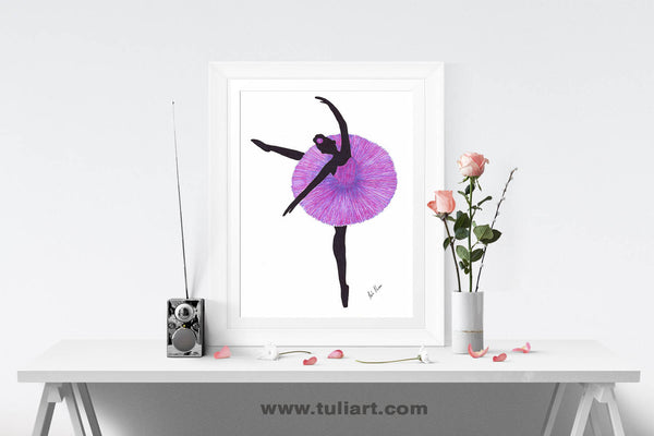 Ballerina Art Illustration - Anele