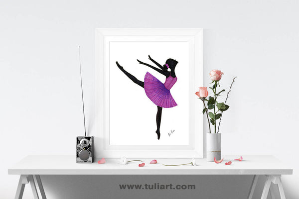 Ballerina Art Illustration - Savannah
