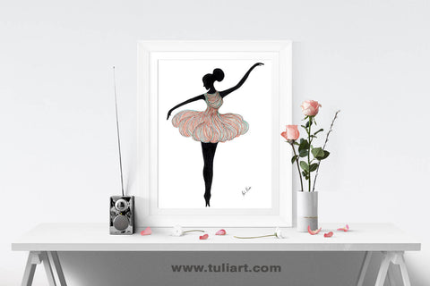 Ballerina Art Illustration - Elisa