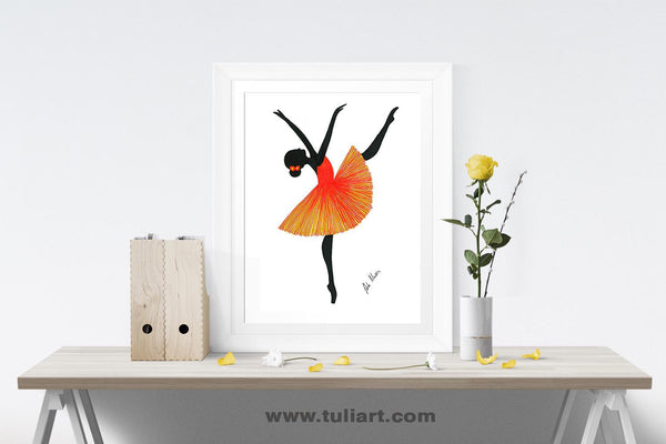 Ballerina Art Illustration - Fiora