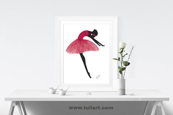 Ballerina Art Illustration - Ingrid Silva