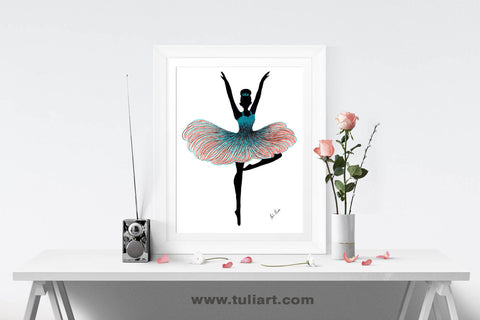 Ballerina Art Illustration - Janelle