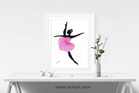 Ballerina Art Illustration - Joy
