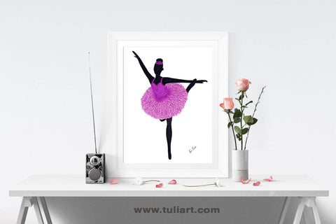 Ballerina Art Illustration - Mali