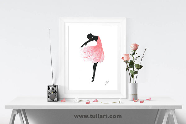 Ballerina Art Illustration - Maru