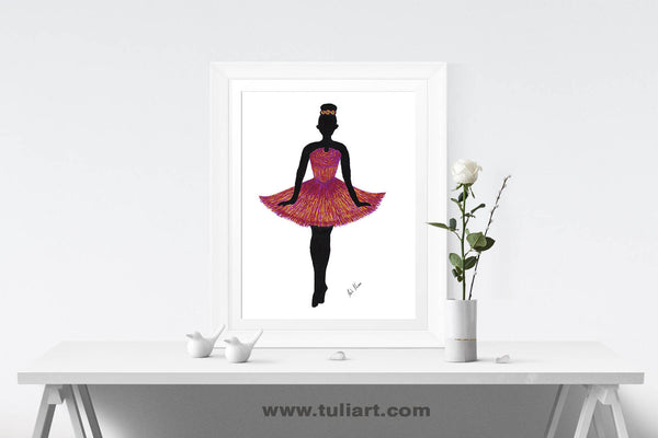 Ballerina Art Illustration - Melody