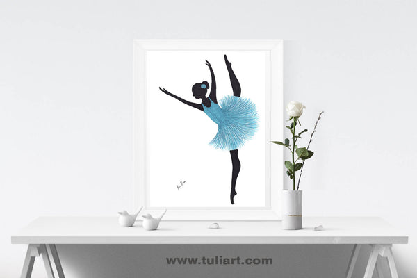 Ballerina Art Illustration - Miley