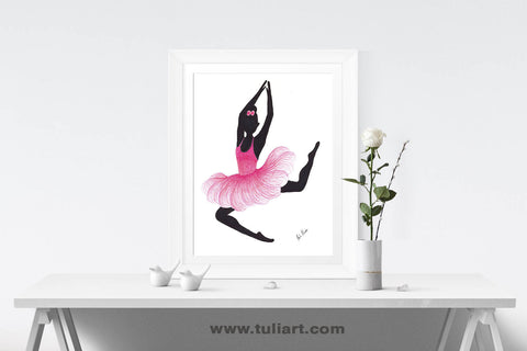 Ballerina Art Illustration - Misty