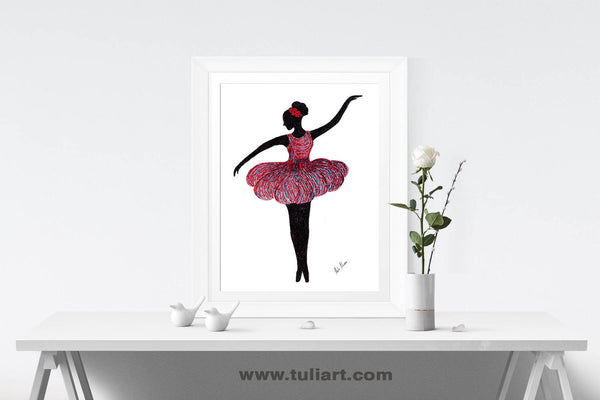 Ballerina Art Illustration - Nina