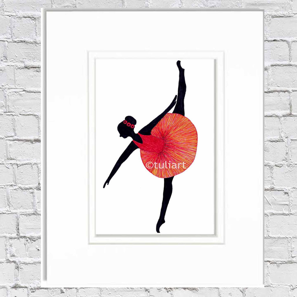 Ballerina Art Illustration - Summer