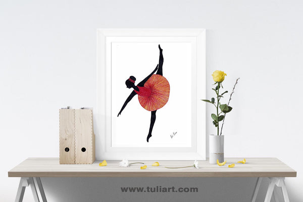 Ballerina Art Illustration - Summer