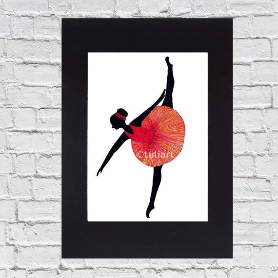 Ballerina Art Illustration - Summer