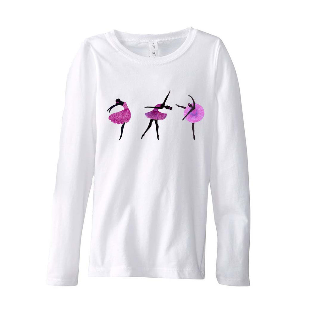 T-Shirt-Pink Ballerina Long Sleeve